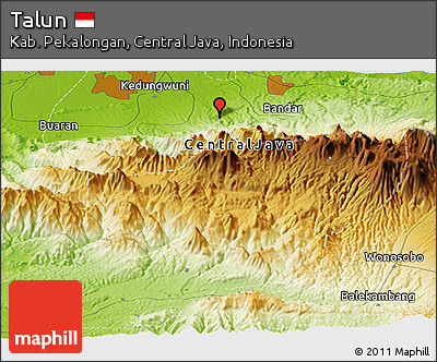 Physical Panoramic Map of Talun