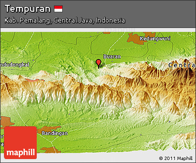 Physical Panoramic Map of Tempuran