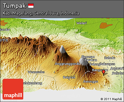 Physical Panoramic Map of Tumpak