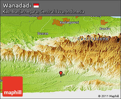 Physical Panoramic Map of Wanadadi