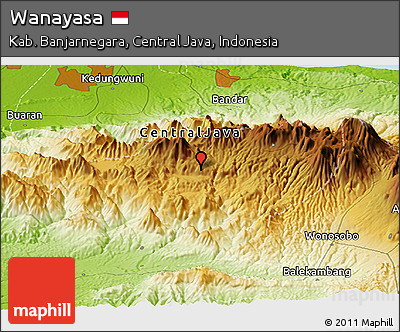 Physical Panoramic Map of Wanayasa