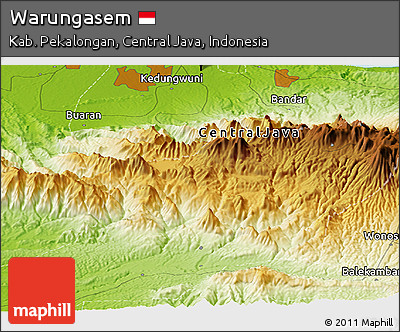 Physical Panoramic Map of Warungasem