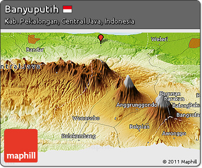 Physical Panoramic Map of Banyuputih