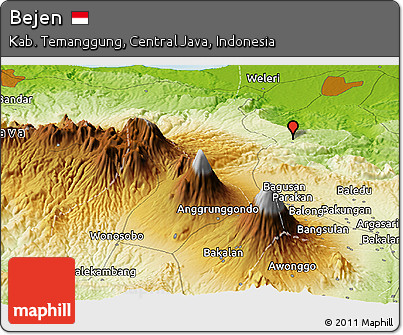 Physical Panoramic Map of Bejen