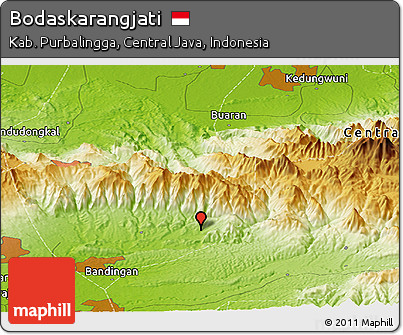 Physical Panoramic Map of Bodaskarangjati