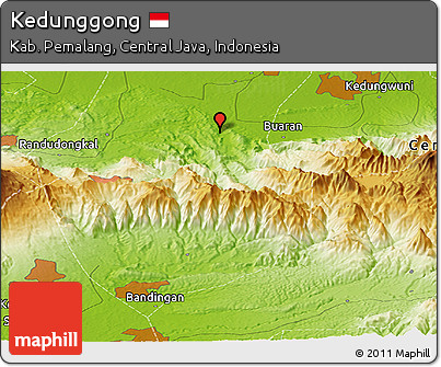 Physical Panoramic Map of Kedunggong