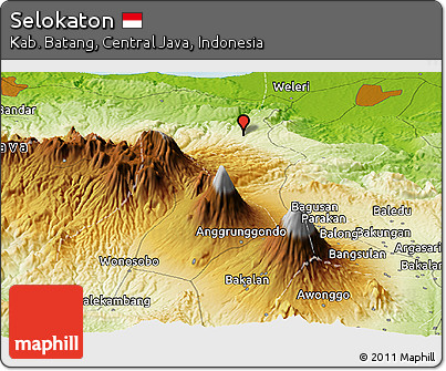 Physical Panoramic Map of Selokaton