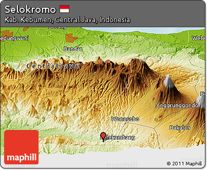 Physical Panoramic Map of Selokromo