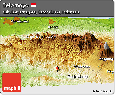Physical Panoramic Map of Selomoyo