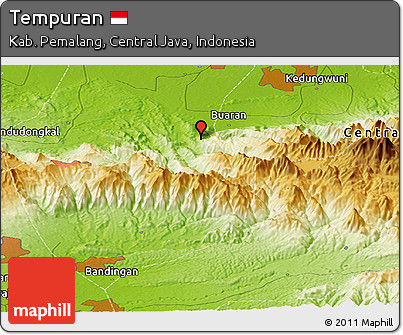 Physical Panoramic Map of Tempuran