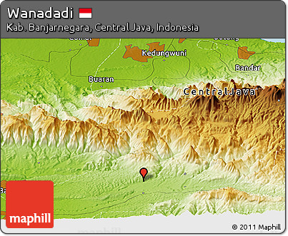 Physical Panoramic Map of Wanadadi