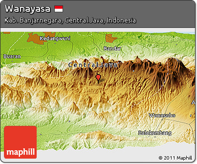 Physical Panoramic Map of Wanayasa