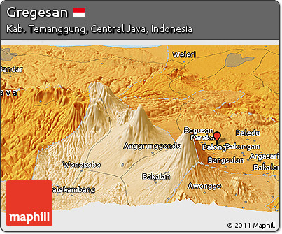 Political Panoramic Map of Gregesan