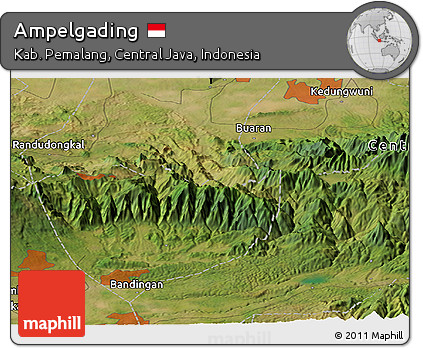 Satellite Panoramic Map of Ampelgading