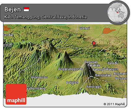 Satellite Panoramic Map of Bejen