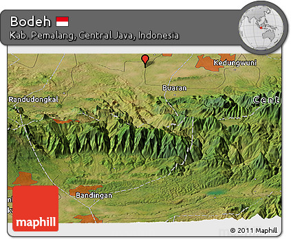 Satellite Panoramic Map of Bodeh