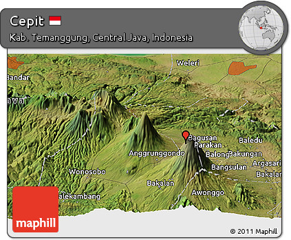 Satellite Panoramic Map of Cepit