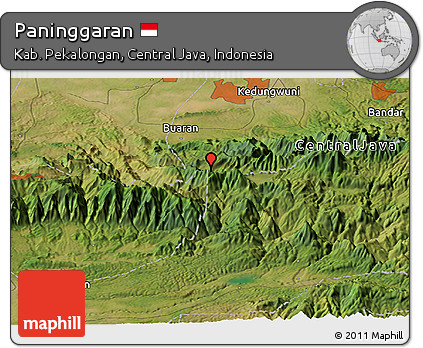 Satellite Panoramic Map of Paninggaran