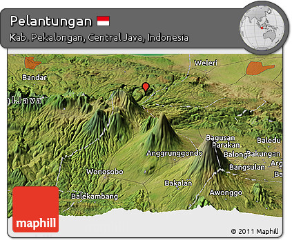 Satellite Panoramic Map of Pelantungan