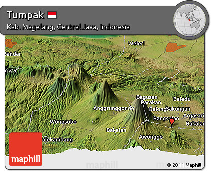 Satellite Panoramic Map of Tumpak