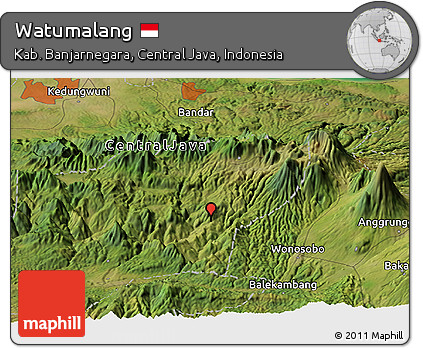 Satellite Panoramic Map of Watumalang