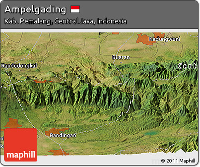 Satellite Panoramic Map of Ampelgading