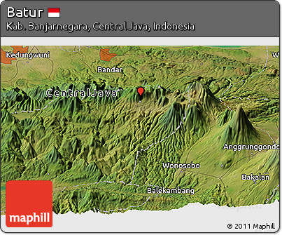 Satellite Panoramic Map of Batur