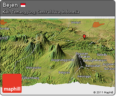 Satellite Panoramic Map of Bejen