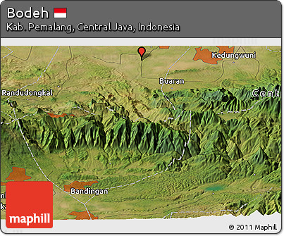 Satellite Panoramic Map of Bodeh