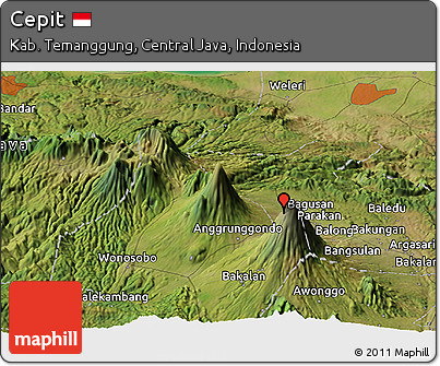 Satellite Panoramic Map of Cepit