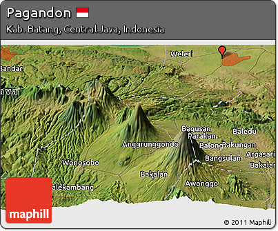 Satellite Panoramic Map of Pagandon