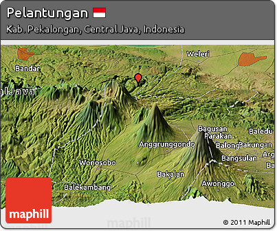 Satellite Panoramic Map of Pelantungan
