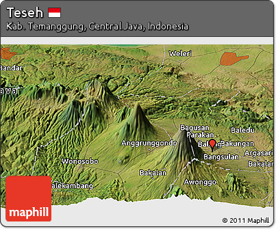 Satellite Panoramic Map of Teseh