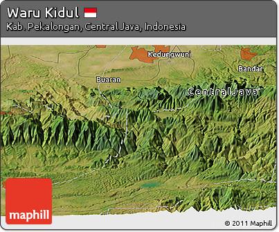 Satellite Panoramic Map of Waru Kidul