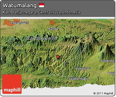 Satellite Panoramic Map of Watumalang