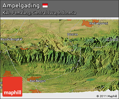 Satellite Panoramic Map of Ampelgading