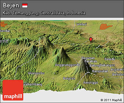 Satellite Panoramic Map of Bejen