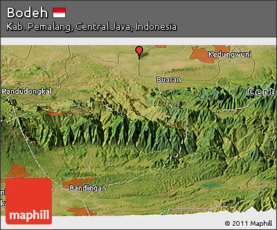 Satellite Panoramic Map of Bodeh