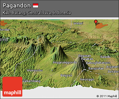 Satellite Panoramic Map of Pagandon