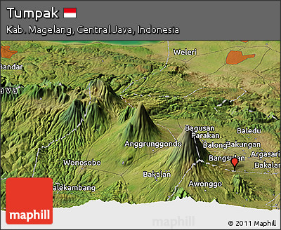 Satellite Panoramic Map of Tumpak
