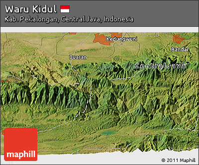 Satellite Panoramic Map of Waru Kidul