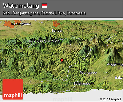 Satellite Panoramic Map of Watumalang
