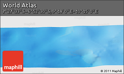 Physical Panoramic Map of the Area around 7° 10' 2" S, 10° 16' 30" E