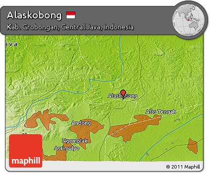 Physical 3D Map of Alaskobong
