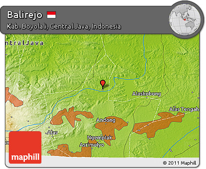 Physical 3D Map of Balirejo