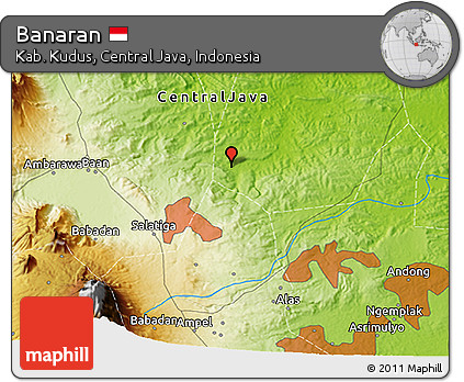 Physical 3D Map of Banaran