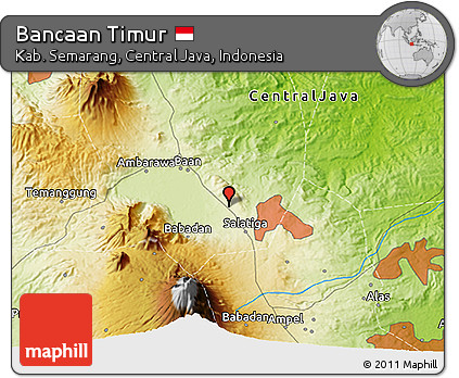 Physical 3D Map of Bancaan Timur
