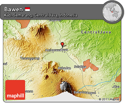 Physical 3D Map of Bawen