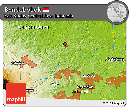 Physical 3D Map of Bendobobok