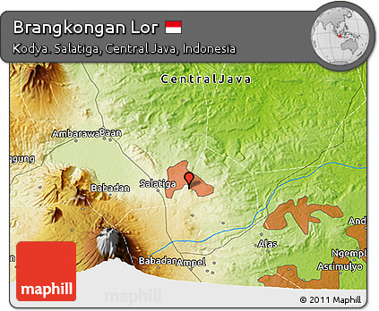 Physical 3D Map of Brangkongan Lor